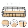 Gatuida 1Set Iron Basket for Organization Wrought Iron Storage Basket