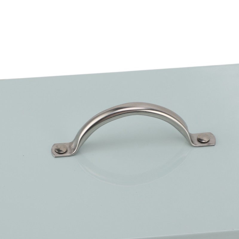 Metal Laundry Room Container with Dual Side Handles with Spoon