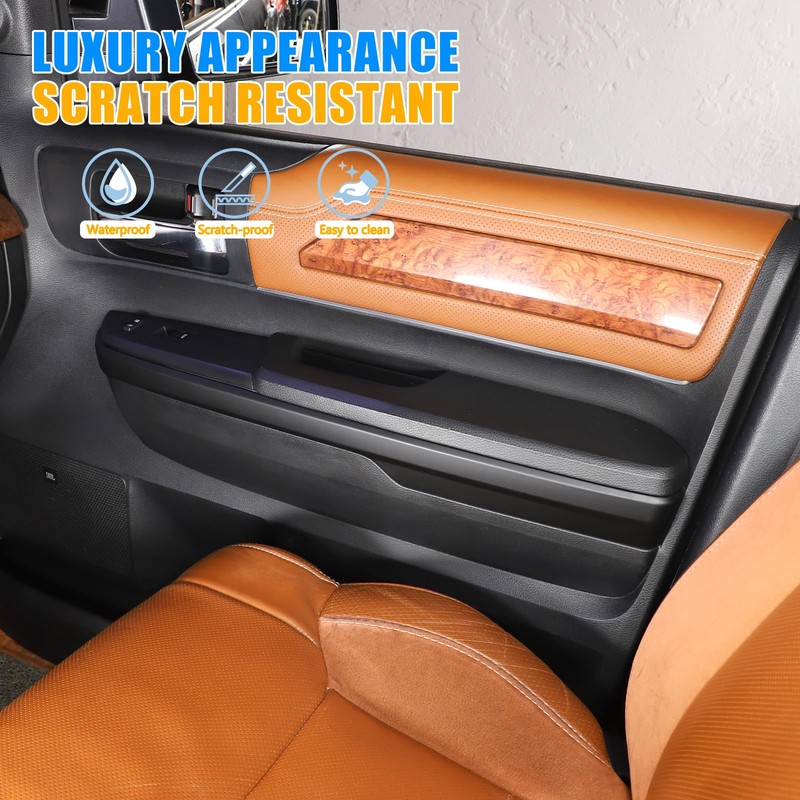 LLKUANG Car Inner Door Armrest Panel Decoration Strip Trim Compatible