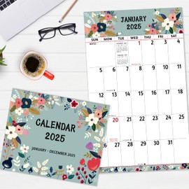 2025 Wall Calendar - Large Print Calendar 2025, 12 Monthly Calendar, Jan. 2025 - Dec. 2025, 14.6 x 22.8 In (Open), 2025 Calendar with Big Numbers, Large Grid, Notes, Moon Phases, Great for Planning