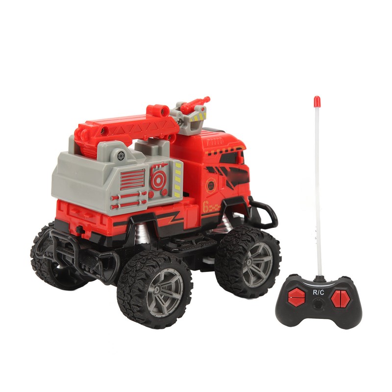 1:43 RC Fire Truck Toy Ladder Full Functional Lighting Plastic