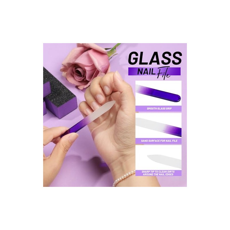 Fandamei Kit Para El Cuidado De Las Uñas, Limas Y