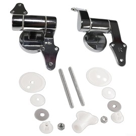 Universal Replacement Toilet Seat Hinge Zinc Alloy Hinge Fixings for Toilet Lid Cover Toilet Lid Hinge Mounting Hardware Pack of 2