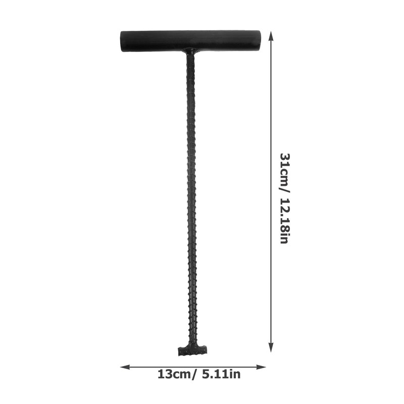 Healeved Manhole Cover Hook 12.20 Inch Metal T-Shape Manhole Lifting