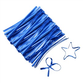 sourcing map 2.3" Twist Ties, Metallic Twist Ties, Reusable Plastic Coated Twist Ties for Bakery, Candy Bags, Coffee Bags, Goodie Bags, Pack of 800, Blue