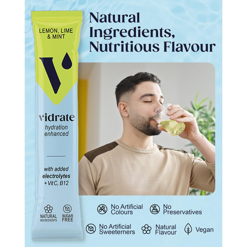 Electrolytes Powder - Hydration Sachets Packed with Vitamins - Zero