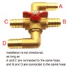 BesNPT 4-way Automobile Heating Water Valve, Brass Automotive Integrated Manual