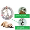 Cable de amarre para perros de acero inoxidable, doble cabeza,