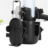 Black Stroller Cup Holder 360 Degrees Rotation Universal Drinks Holder
