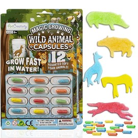 ArtCreativity Magic Growing Animal Capsules, Grow in Water, 2 Packs with 12 Expanding Animal Capsules Each, Cute Color Variety, Kids’ Birthday Party Favors, Contest Prize or Gift Idea
