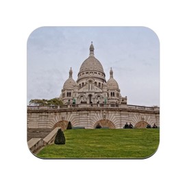 Cork Coaster - Basil Sacre Coeur Paris Monument Architecture Church France - 1 Piece (95x95mm)