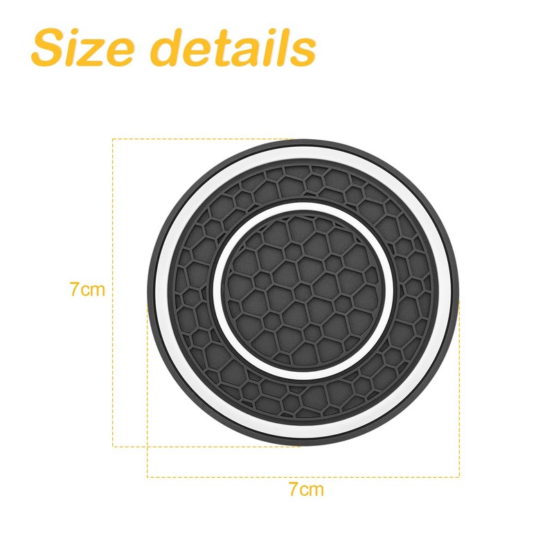 JNNJ Pack of 2 Honeycomb Pattern Car Coasters, Universal Non-Slip
