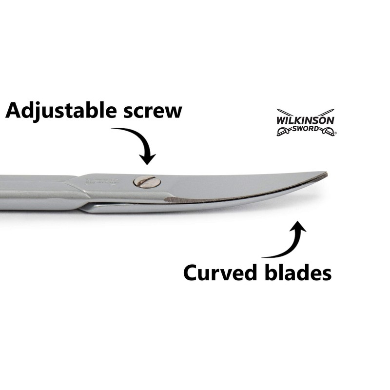Wilkinson Sword Manicure Scissors Nail Scissors in Matt Chrome, Pack