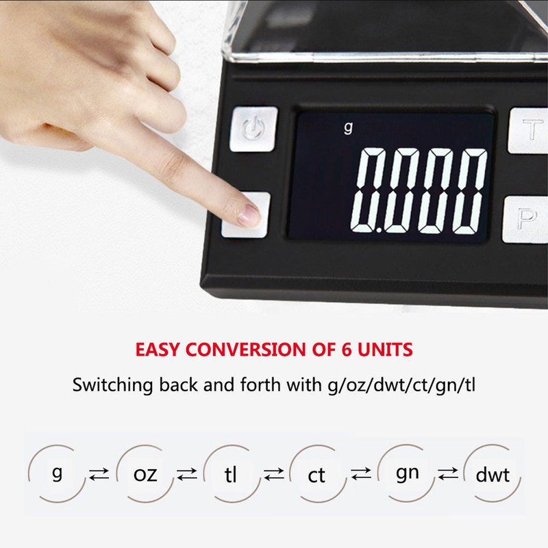 0.001g High Precision Portable Mini LCD Digital Electronic Scale for