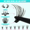 Lash Clusters 320Pcs Eyelashes Cluster D Curl Individual Wispy Lashes