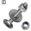 Techtanium® Carriage Bolts M8 x 35/35 mm Including Locking Nuts