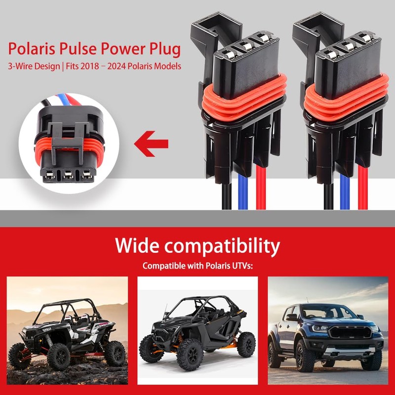 6 Pack Polaris Pulse Power Plug Connectors – Compatible with