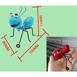 HNBTX Metal Ant, 4 Pieces, Garden Ant Figurine Decoration, Applicable Metal Sculptures, Indoor and Outdoor Patio, Garden Statues Decoration