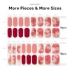 NAILOG Semi-cured Gel Nail Stickers (34 Pieces), Long Lasting, Salon