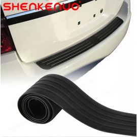 SHENKENUO Rubber Car Rear Bumper Protector Trim Strip Trunk Sill Guard Scratch Pad Cover