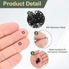 sourcing map 100 Pcs M2 Black Flat Washers, 4.5mm Outer