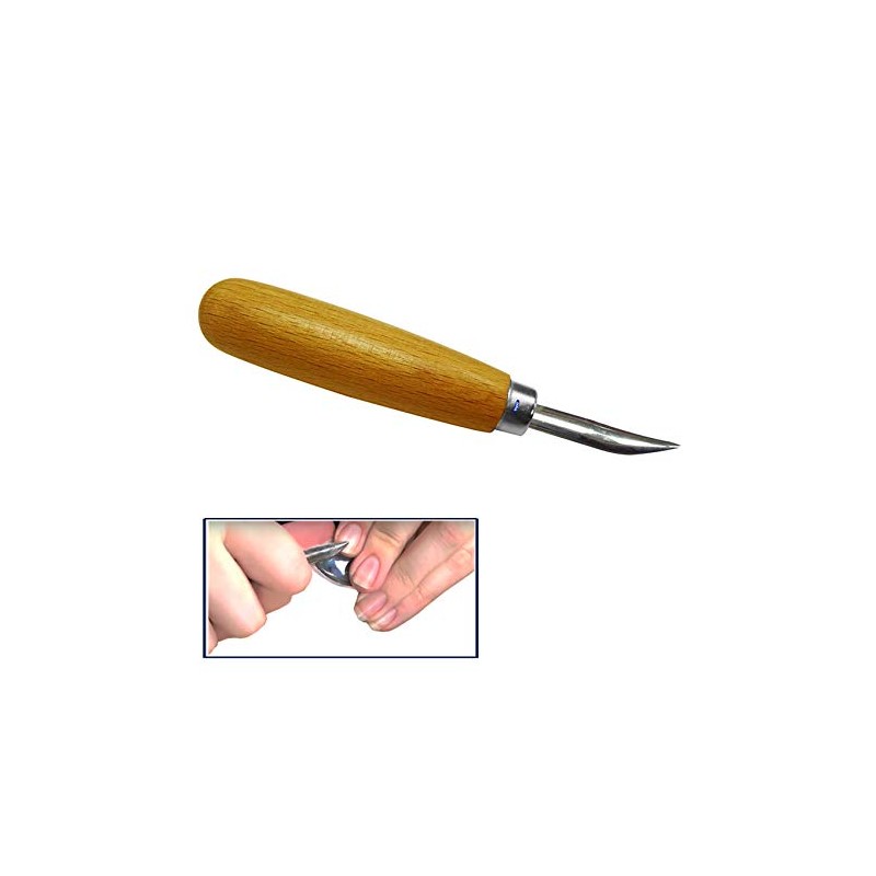 Curved Burnisher Blade 2-3/8" Jewelry Edge Handle Smoothing Bezel &