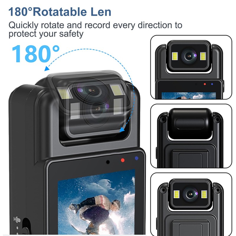 Body Camera, 1080P Police Camera Video and Audio Motion Detection