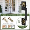 Moquin Double Front Door Lock Set, Matte Black Square Front
