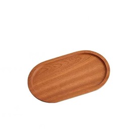 Multibey Solid Ebony Wood Tray | Mini Wooden Oval Serving Platter for Snacks, Vanity & Organizing | Small Decorative Wooden Tray for Jewelry, Keys, Coffee Table | 7.9"x4.7"