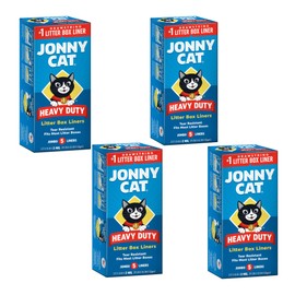 JONNY CAT Litter Box Liners, Convenient and Durable Disposable Cat Litter Liners for Easy Cleanup, Extra Thick and Tear-Resistant (Pack of 4) (4 Items)