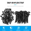 100PCS Nylon Universal Cable Tie Buckle, Heavy Duty Self-Locking Zip