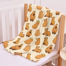 Capybaras Blanket Gift for Girls Boys Kids-50x60 Inches Soft Flannel Blankets Cutes Capybara Cozy Throws Blanket for Women Men, Capybaras Blanket Decor for Couch Sofa Bedroom
