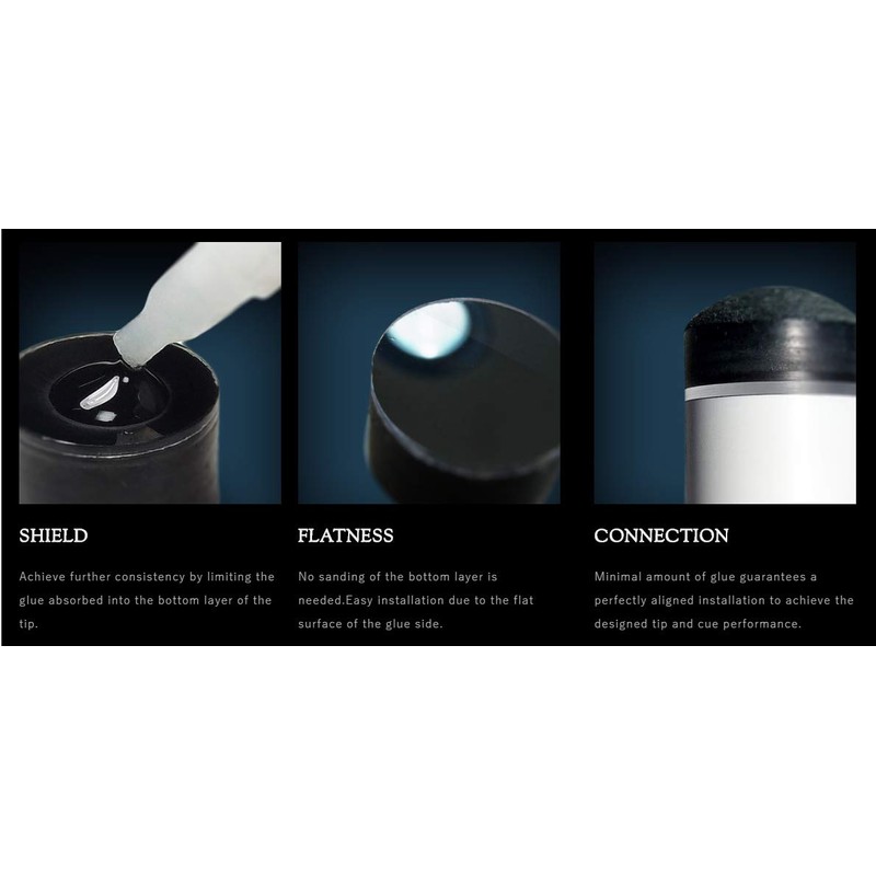 (Hard) - Kamui Clear Black Cue Tip - Single Tip