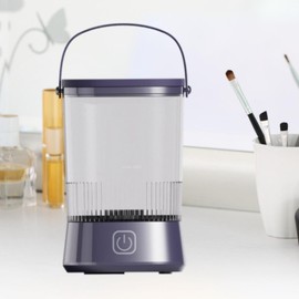 Oshhni Electric Makeup Brush Clean Machine Makeup Brush Tool Brush Blender for All Size Beauty Makeup Brushes Set, violet