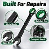 6–10mm Ratchet Combination Wrench – Dual-Purpose Open-End Spanner for Bicycle,