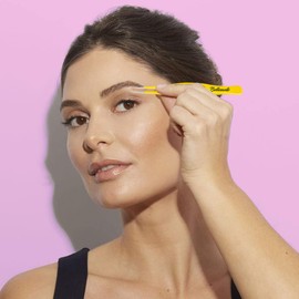Bellesante Precision Tweezers - Precise Grooming - Stainless Steel - Ingrown Hair - Eyebrow Shaping - Woman and Man - Hobby Tweezer - Chin Hair - Splinters - Yellow