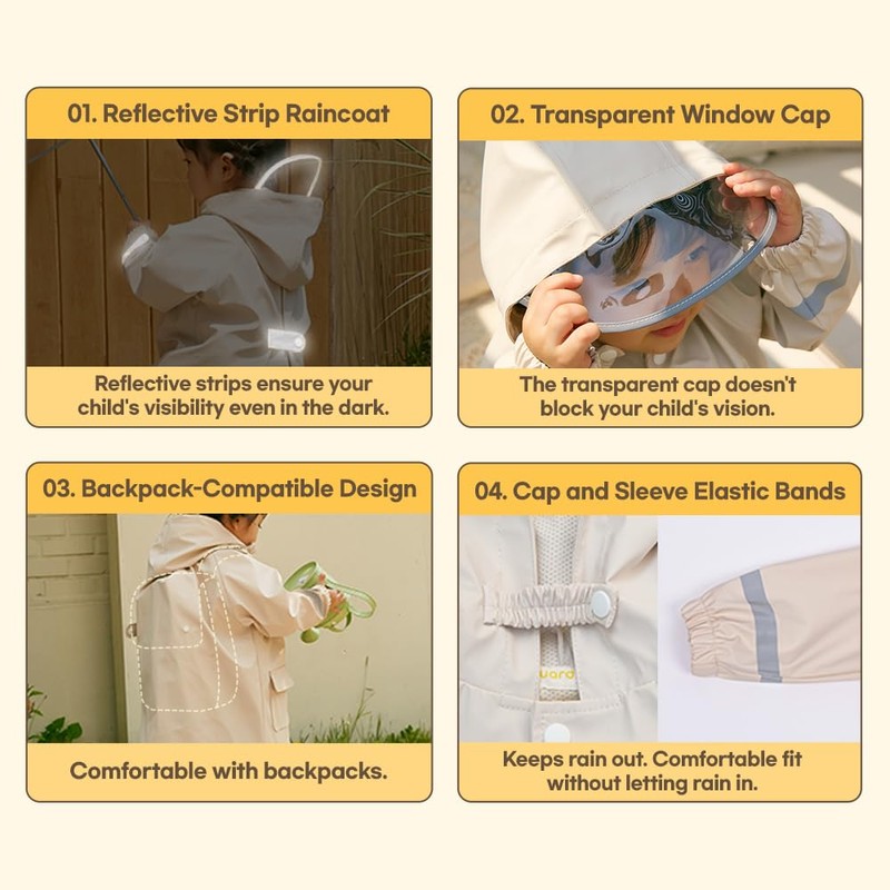 AGUARD toddler rain jacket