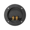 Black Round Speaker Terminal with Gold Screw Terminals