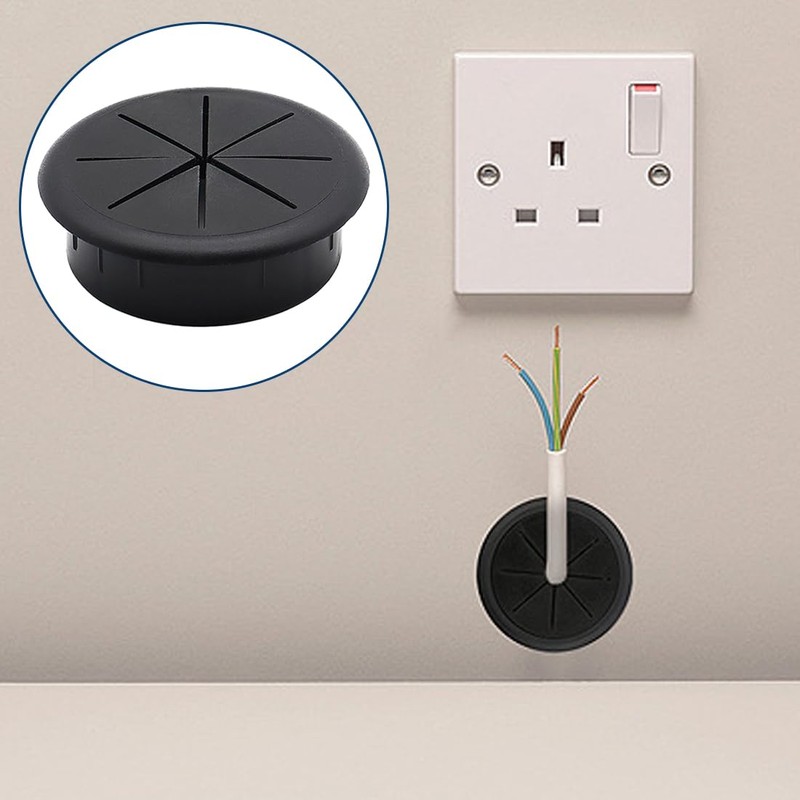 Tomedeks 4 Pack Black 61mm x 50mm x 23mm Desk