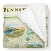 Pennsylvania State Fleece Blanket Map - Hand-Drawn Original Art -