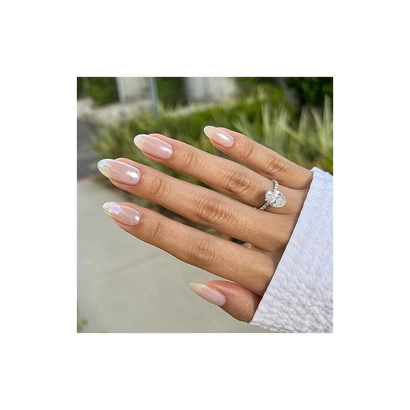Magic White Pearl cromado Nail Powder Solid Glitter Fairy Shell
