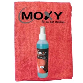 Bowlerstore Products Moxy Xtreme Power Clean Ball Cleaner 8oz Spray Bottle with Moxy Micro Fiber Cleaning Towel (Red)