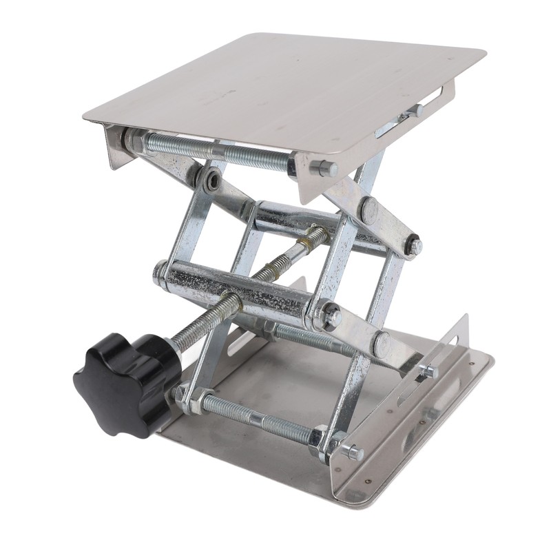 Stainless Steel Lab Jack Scissor Stand Platform 4x4in Expandable Height