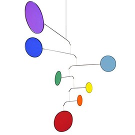 Chakra Rainbow Modern-Style Indoor Mobile, 26" x 42", American Made