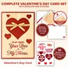 Decorably Individual Glittery Wood Valentine's Day Card with Die-Cut Hearts