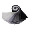 CraftsFabrics 2.5'' x 44'' 20pcs Grey Solid Jelly Rolls Fabric