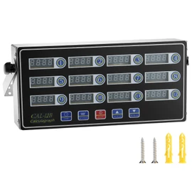 QWORK 12 Channel Multi-Timer Kitchen Clock, LED Digital Cooking Timer, Loud Alarm