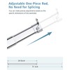 Heavy Duty Oval Closet Rod for Hanging Clothes, 29.5-51 Inch