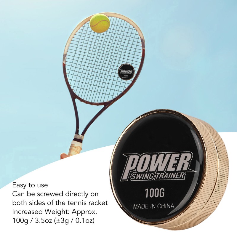 POWERTI Tennis Racket Swing Weight Practice Training Aid Tennis Racquet