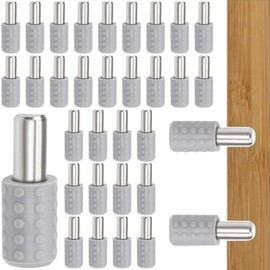 Pack of 40 Shelf Brackets 5 mm, Shelf Support for Shelf Holder, Shelf Bracket with Ring for Drill, Shelf Holder, Shelf Holder, for Furniture, Cabinets, Bookshelves, Shelves